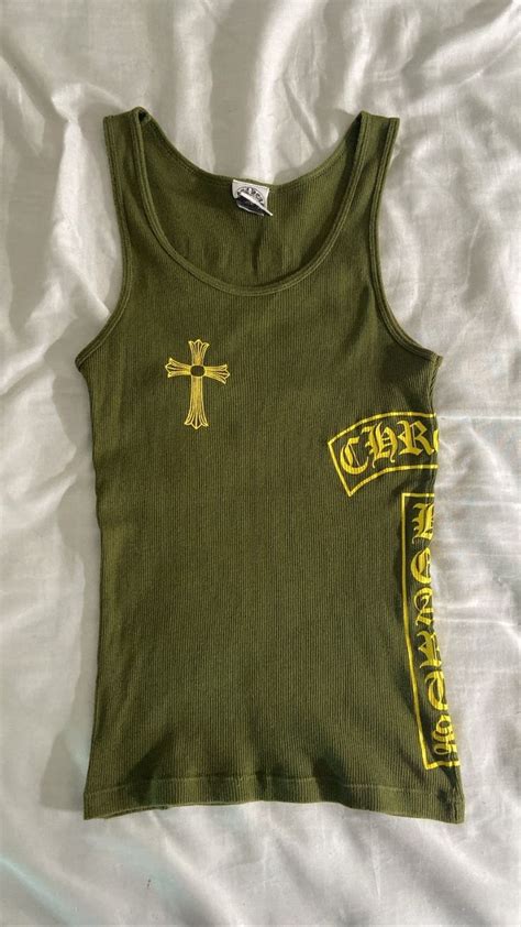 chrome hearts yellow tank top